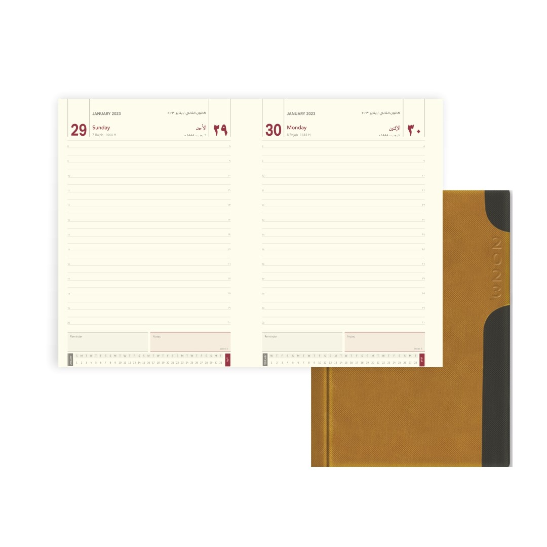 A4 Daily Diary - Cream Paper